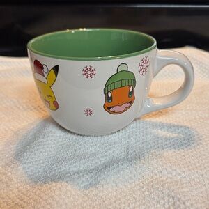 Pokemon Holiday Pikachu & Charmander Squirtal Green-Interior Mug